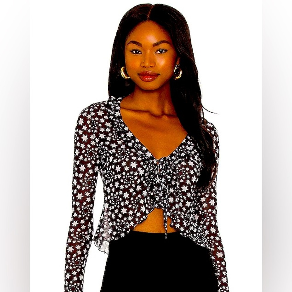 Free People Marne Top ⭐️🤍🖤🤍🖤
